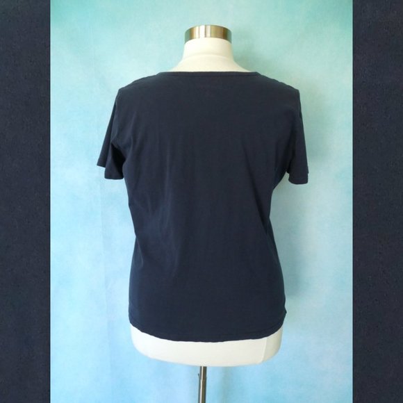Roaman's Navy Blue Henley Tee Size 22/24 1X - Picture 5 of 8